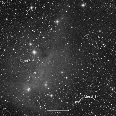 IC 447, Cr 95 y Alessi 14
