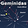 Gemínidas, una lluvia de estrellas fugaces