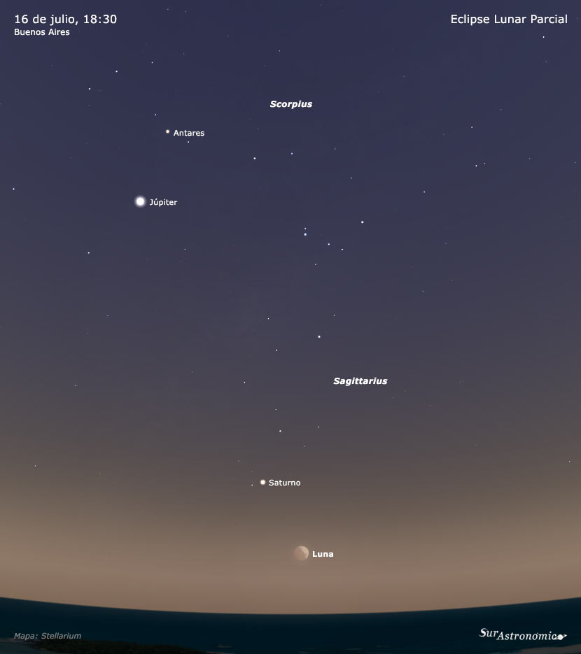 Eclipse Lunar Parcial Julio 2019